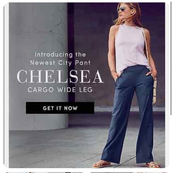 • Athleta • Chelsea Wide Leg Cargo Athletic Pants Black 00 / Small - Picture 2 of 4